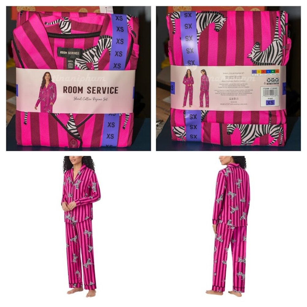 Room Service Women's Shawl Collar Pajama Set